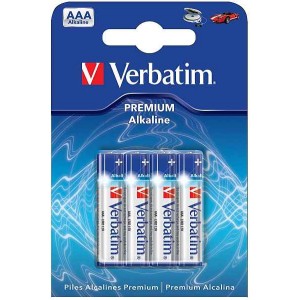 Baterie AAA alkalické mikro tužkové Verbatim/4ks