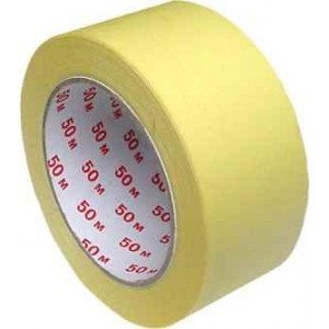 Krepová lepící páska 50mx50mm žlutá