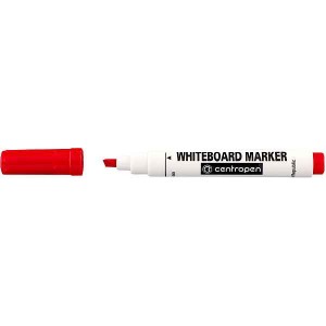 Červený popisovač 8569 Centropen na bílé tabule , stopa 1-4,5mm