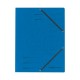 Spisové desky s gumičkou A4 Prešpán 3 chlopně modré -10843910